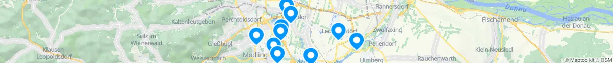 Map view for Pharmacies emergency services nearby Hennersdorf (Mödling, Niederösterreich)